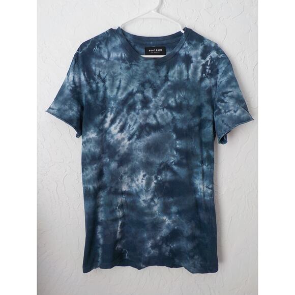 PACSUN Tide Dye Blue T-Shirt Men size Small Short Sleeves 100% Cotton - Picture 1 of 5
